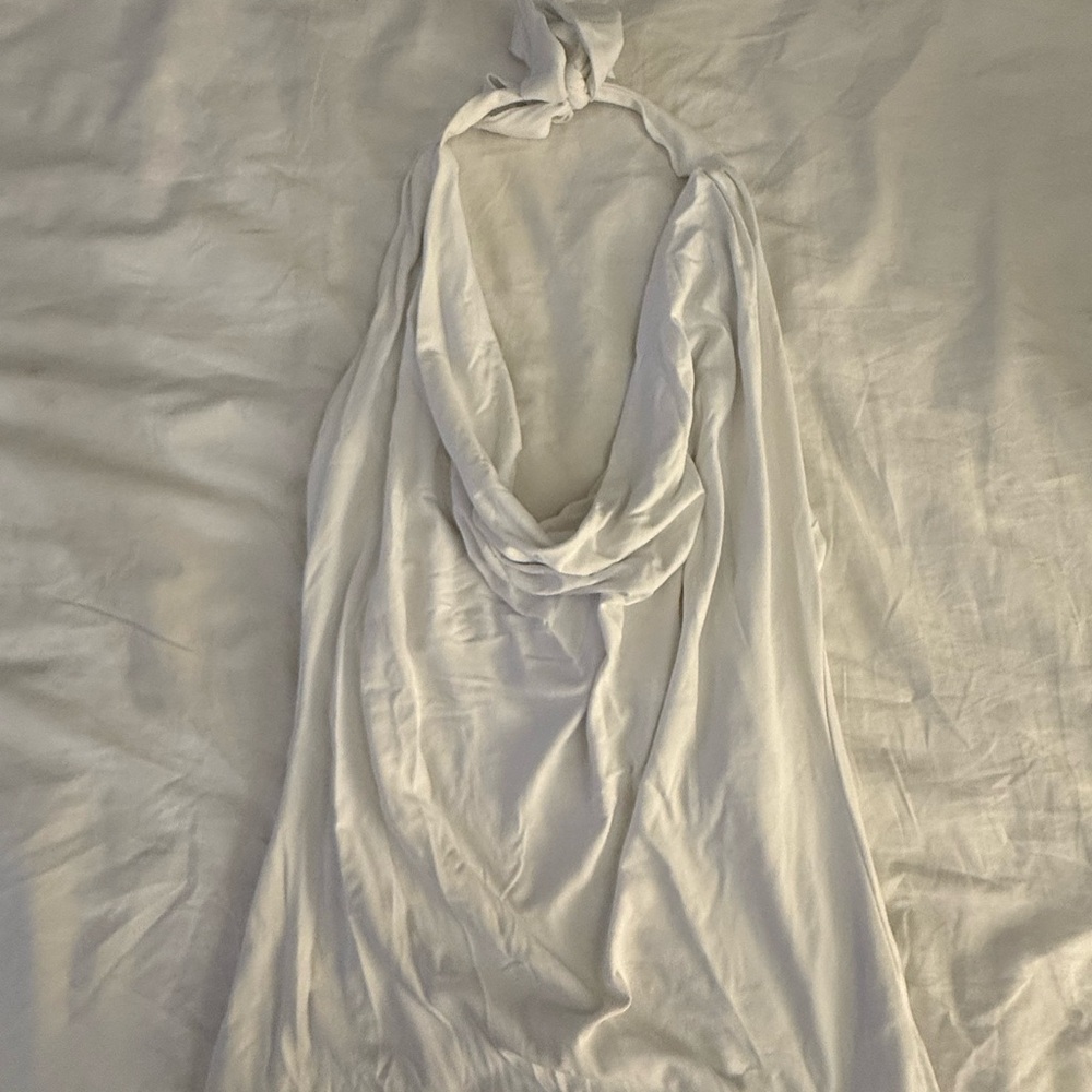 Susana Monaco White Plunge Halter Top